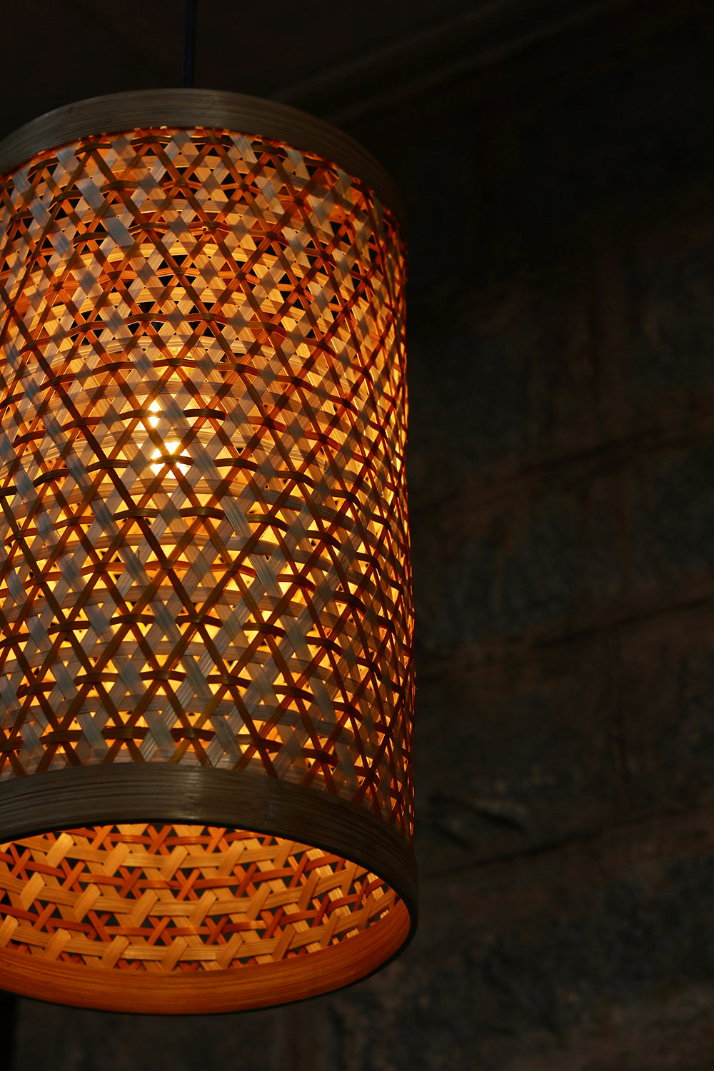 Sanya Bamboo Lampshade Orange