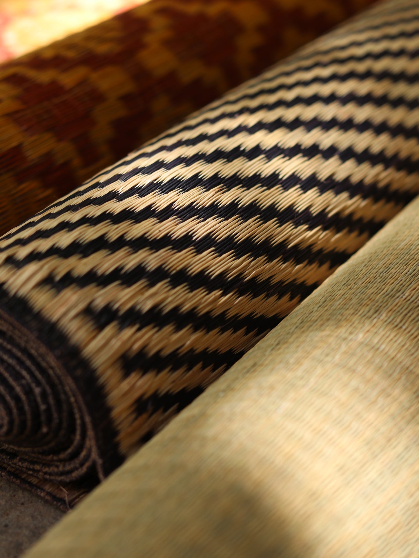 Damini Fine Floor Mat Ink Blue with Natural