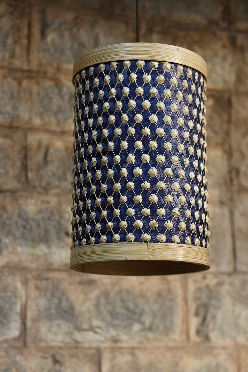Mahe Bamboo Pineapple Lampshade - Blue