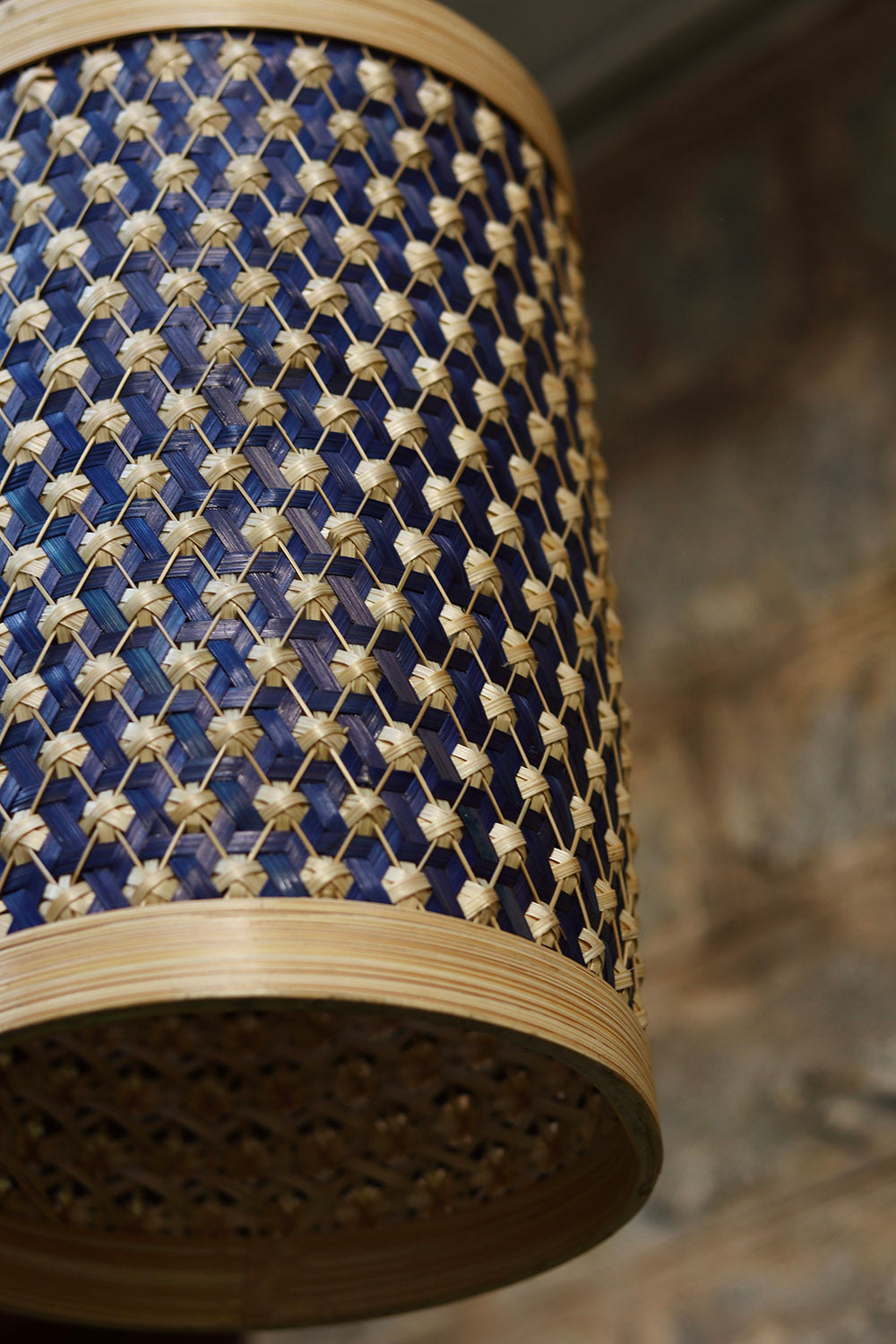 Mahe Bamboo Pineapple Lampshade - Blue