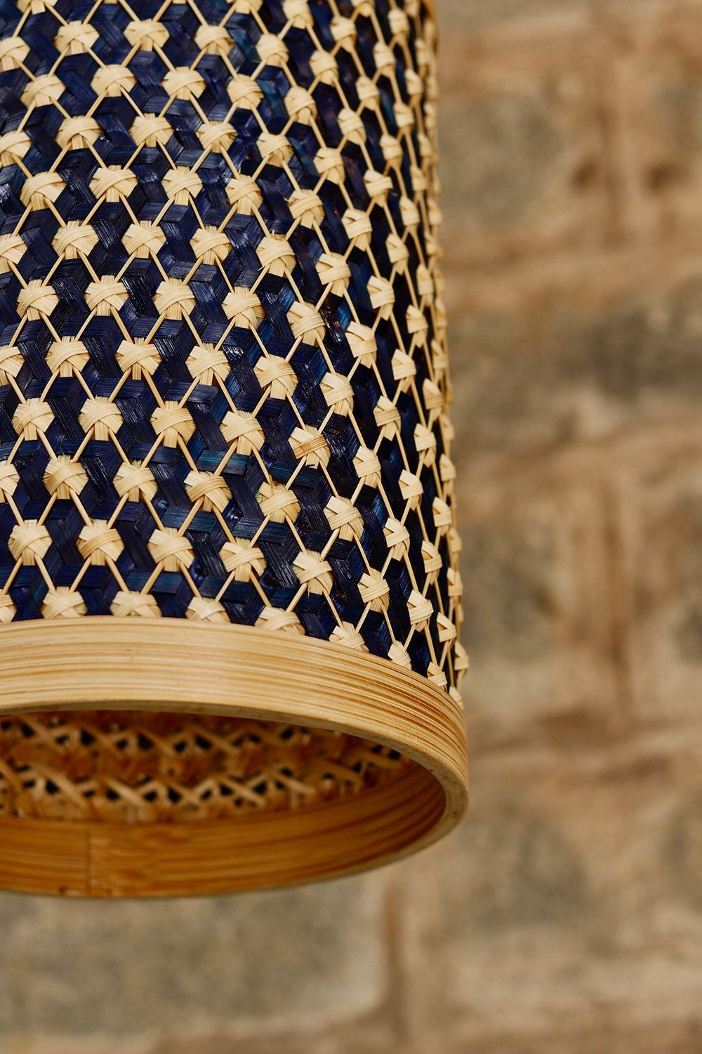 Mahe Bamboo Pineapple Lampshade - Blue