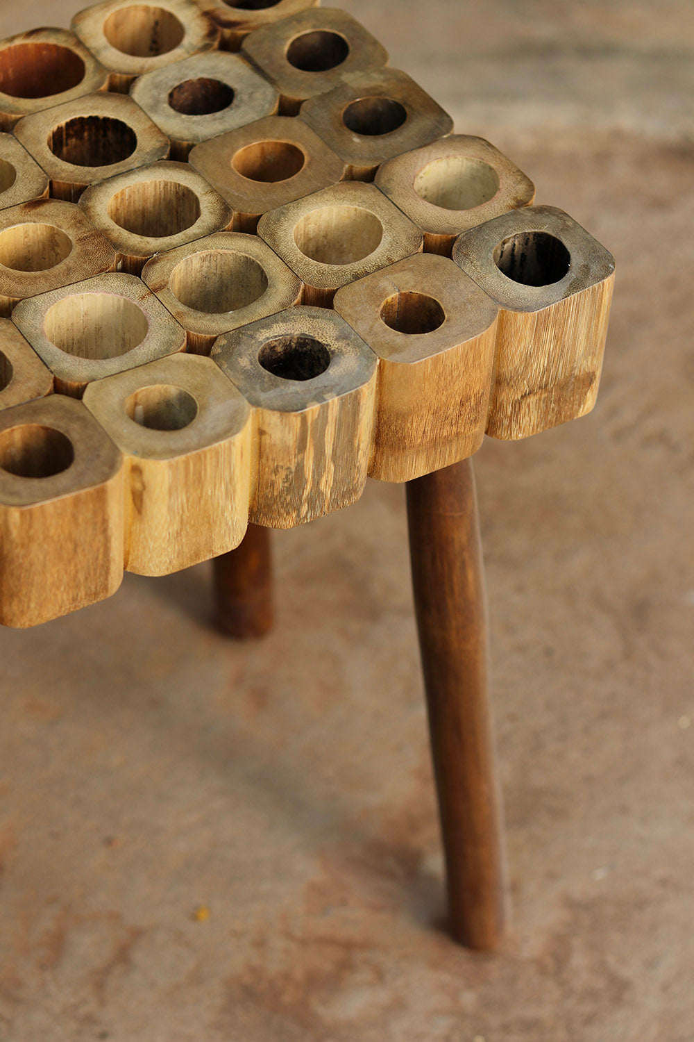 BeeHive Stool (Walnut) - Single Seater