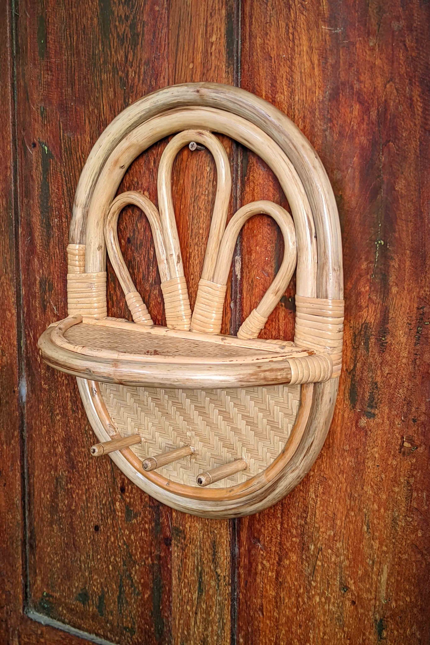 Jepun Rattan Plant Stand and Key Hanger