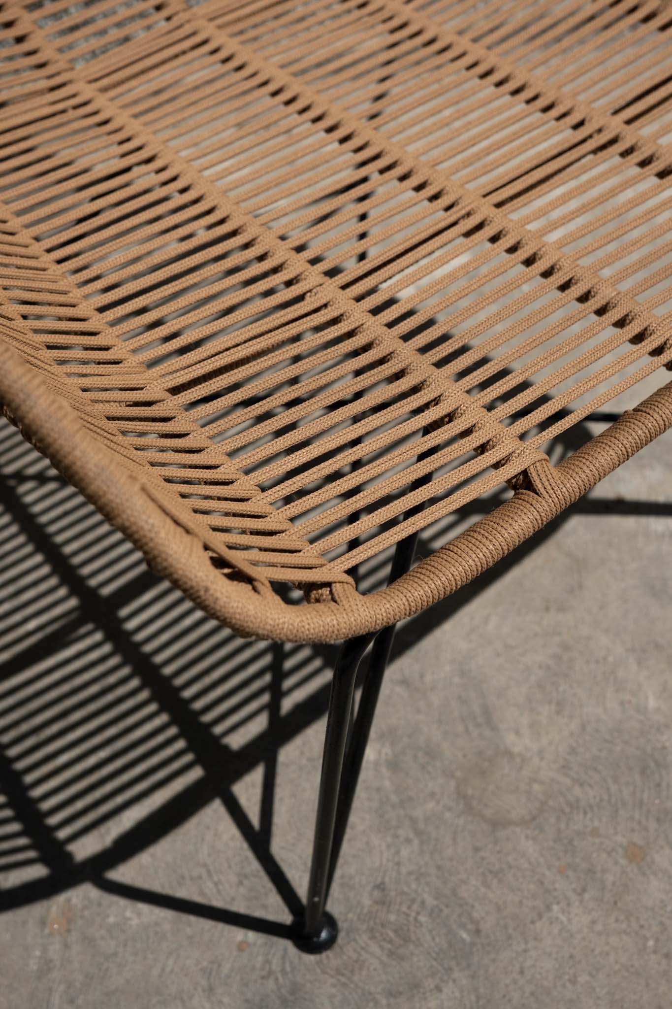 Zara High Back Chair With Rope Weaving