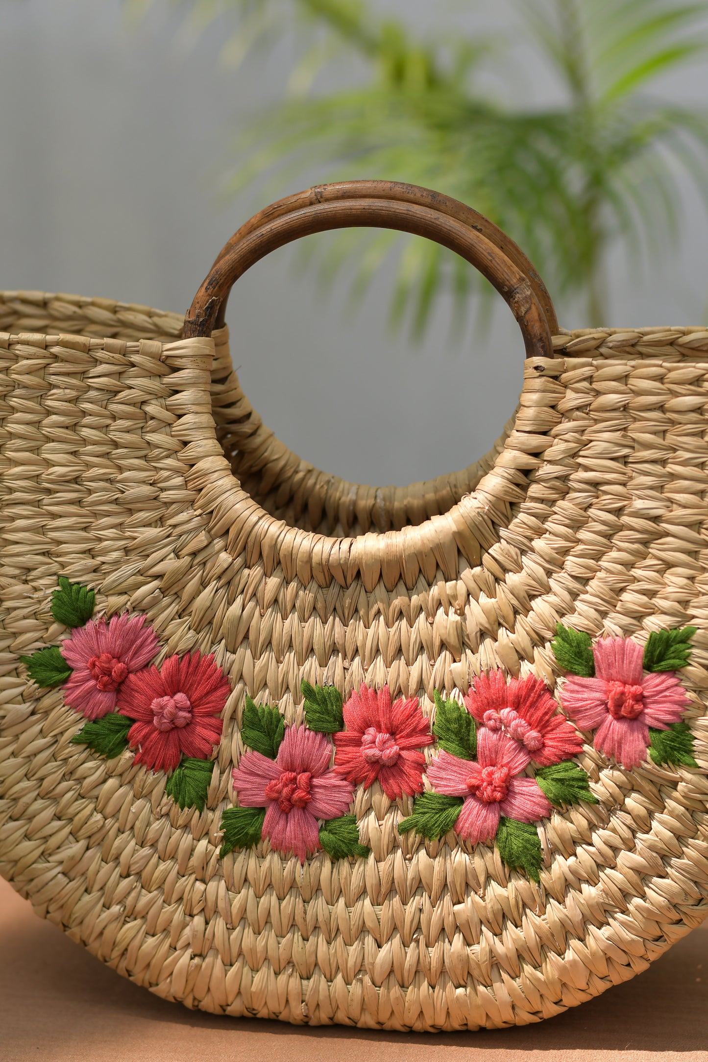 Kouna U Shaped Handbags with Embroidery