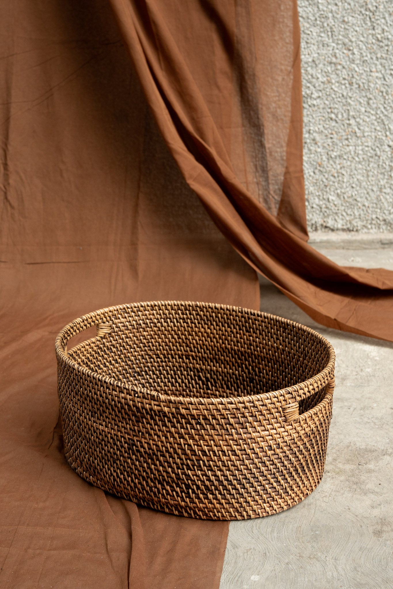 Midori Cane Oval Mid Height Basket