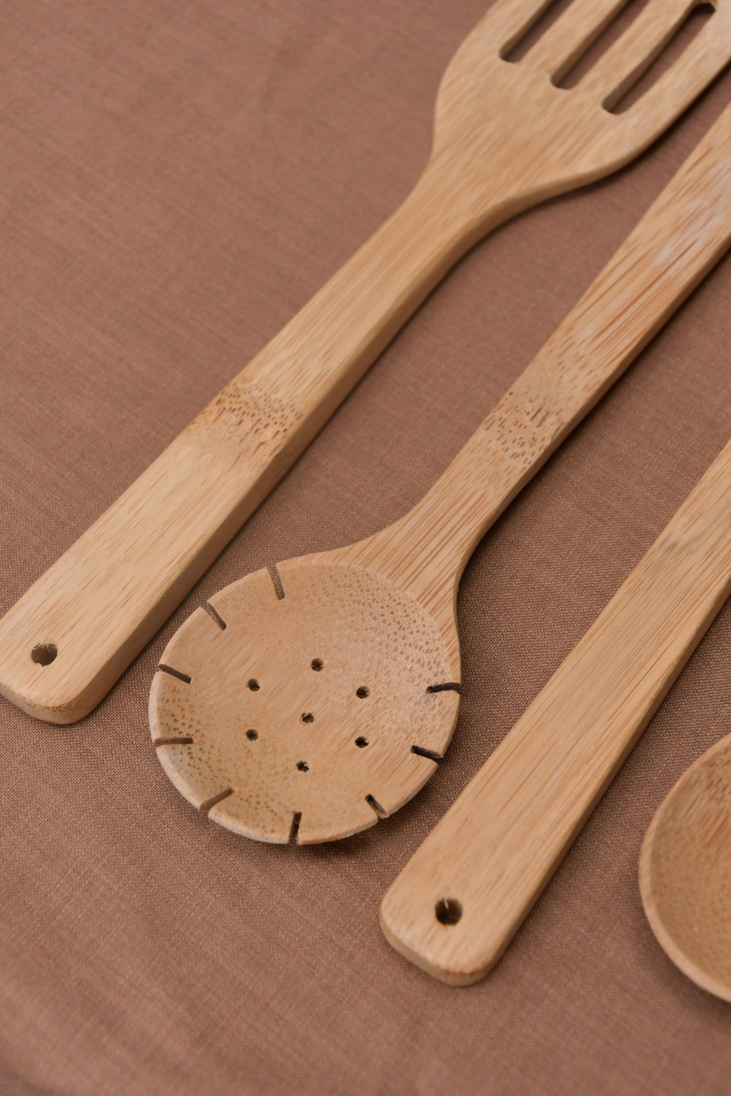 Natural Cutlery Set of 6 in Bamboo