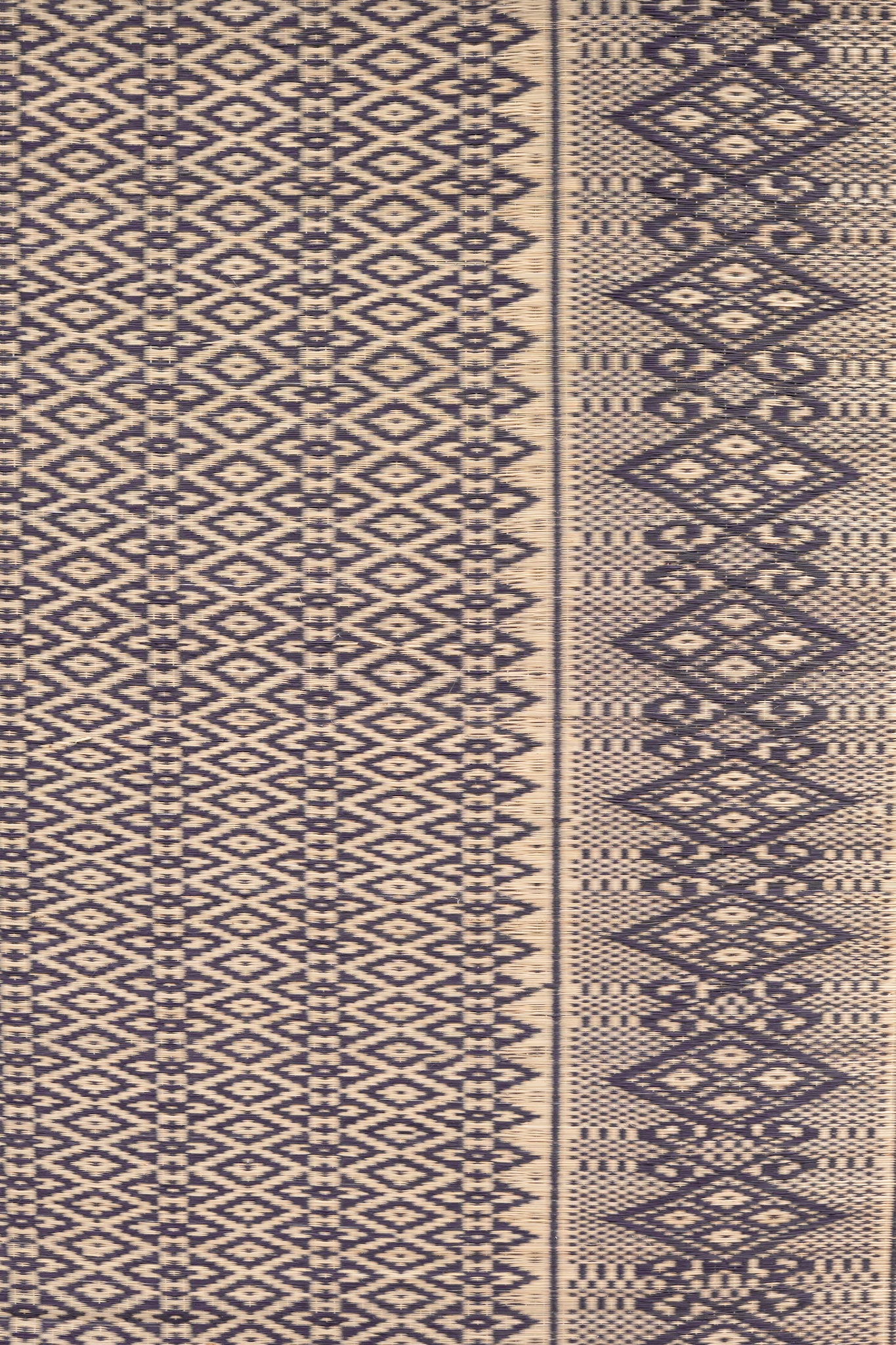 Damini Fine Floor Mat Ink Blue with Natural