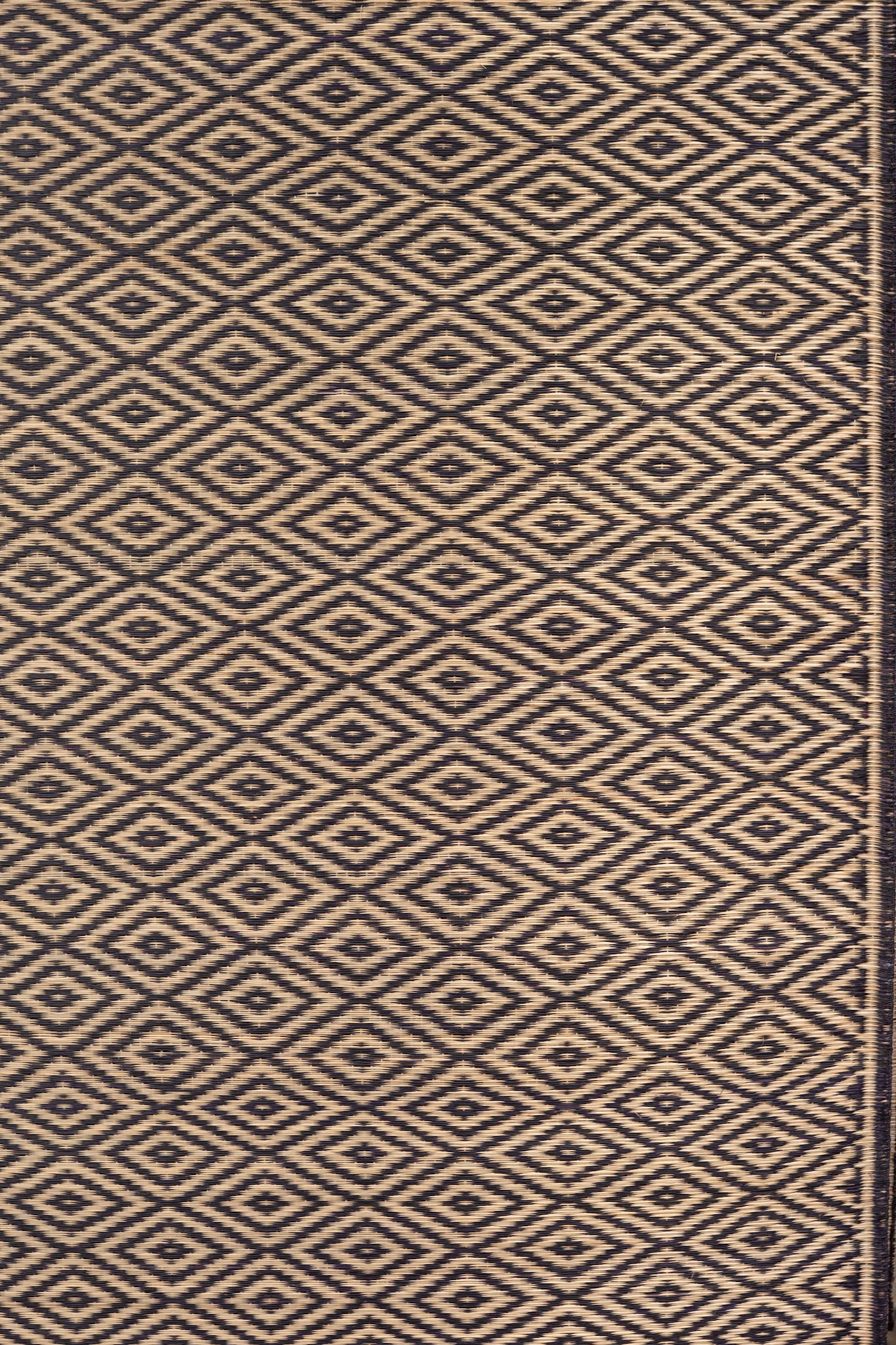 Damini Fine Floor Mat Ink Blue with Natural