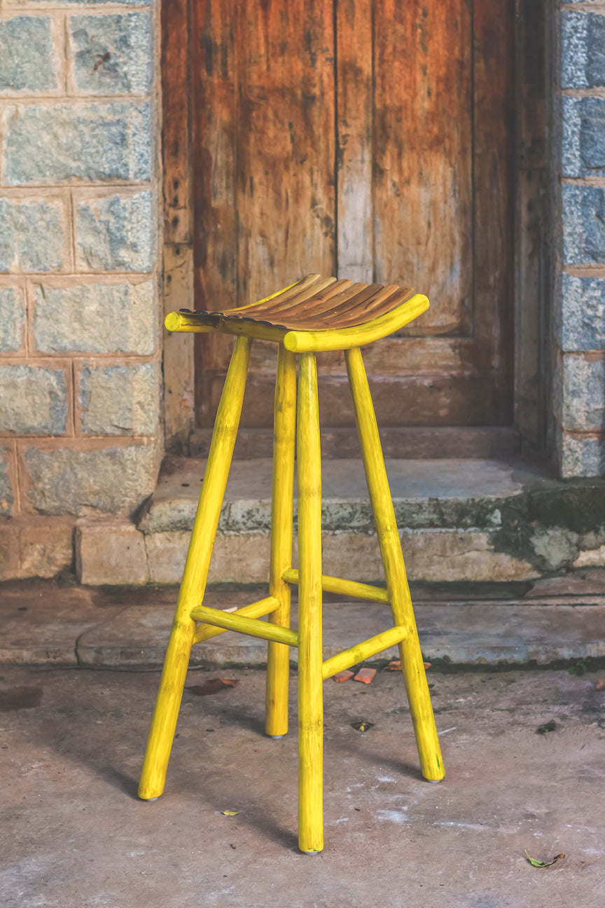 Madyam Bar Stool (Yellow)