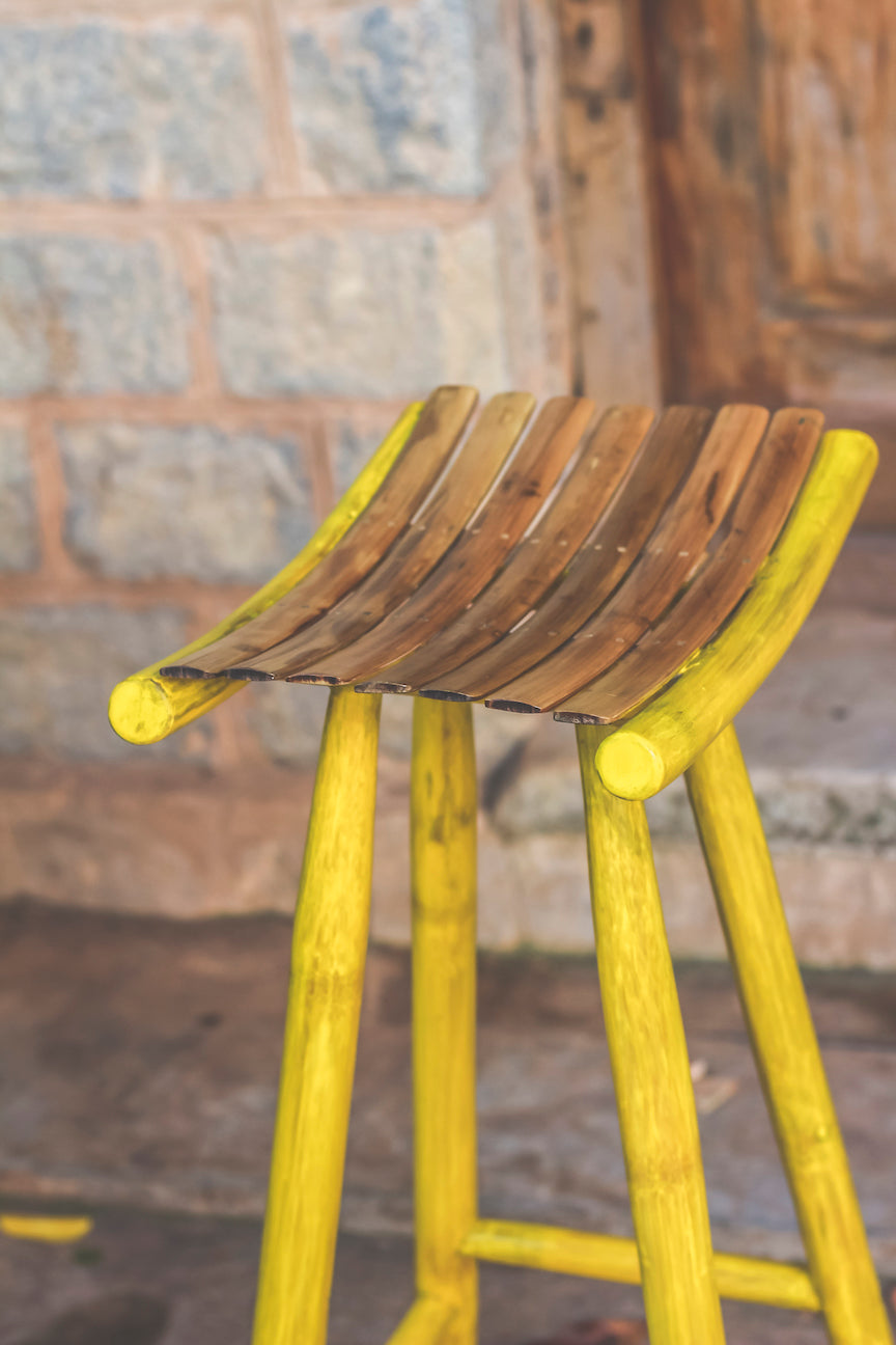 Madyam Bar Stool (Yellow)