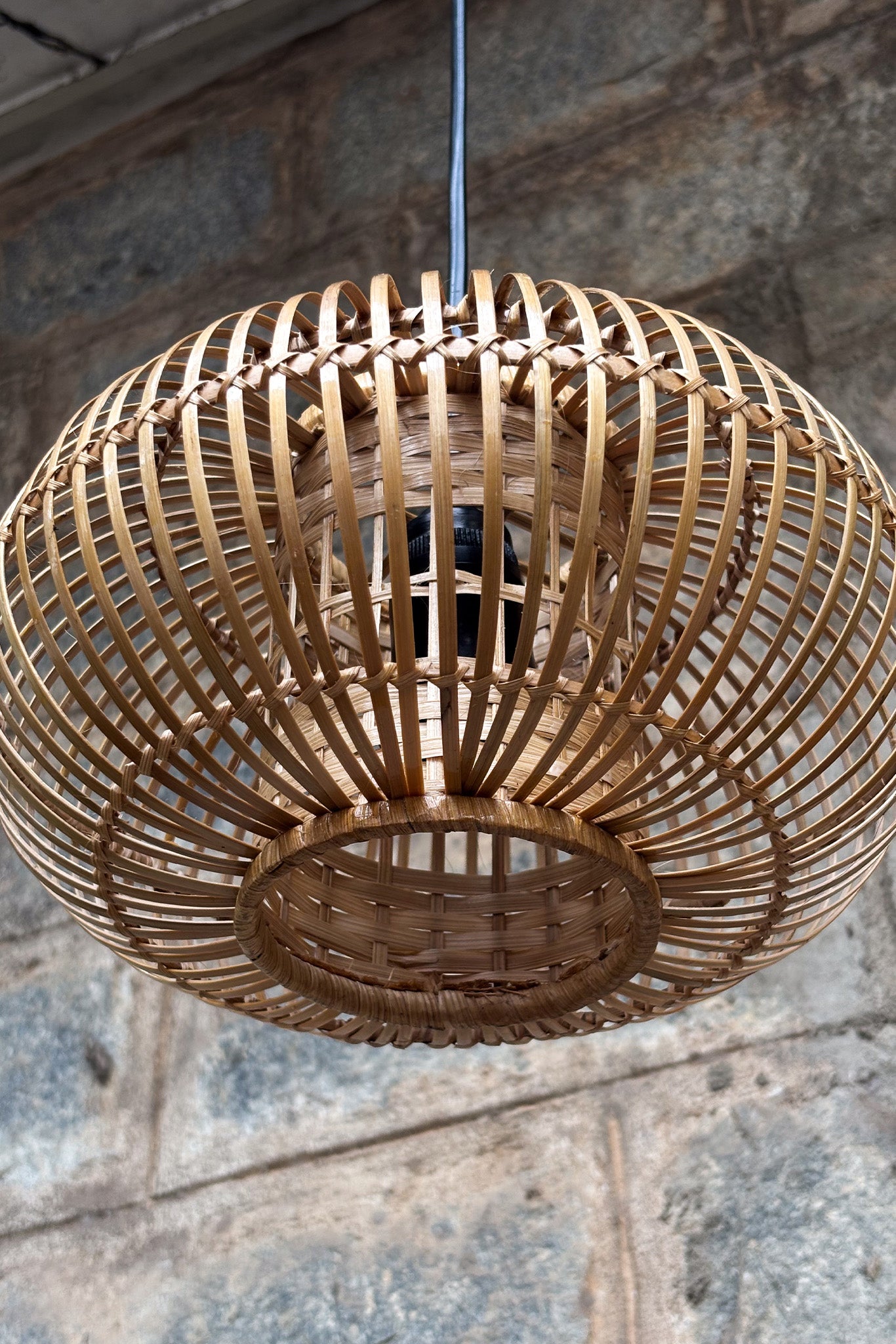 Rosy Globe Bamboo Lampshade