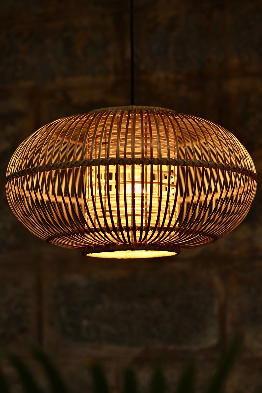 Rosy Globe Bamboo Lampshade