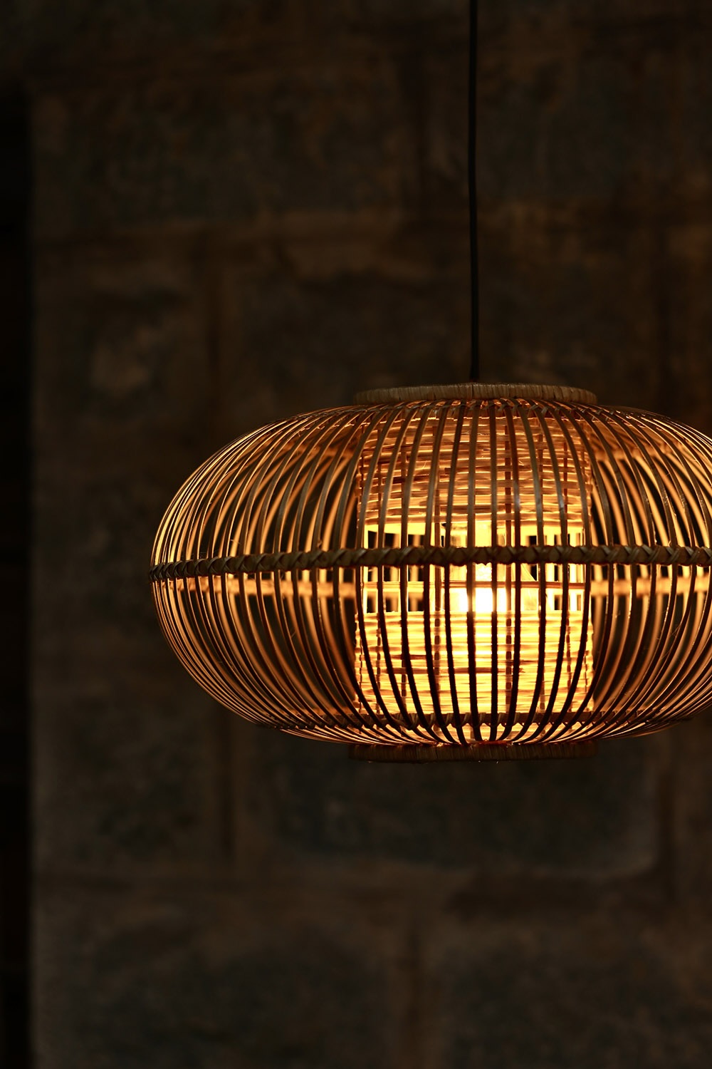 Rosy Globe Bamboo Lampshade