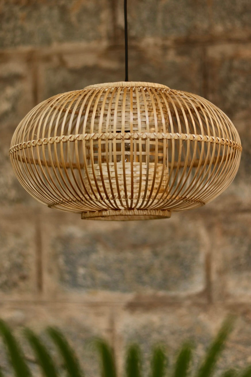 Rosy Globe Bamboo Lampshade