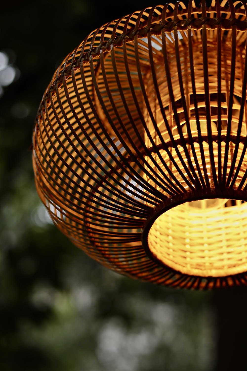 Rosy Globe Bamboo Lampshade