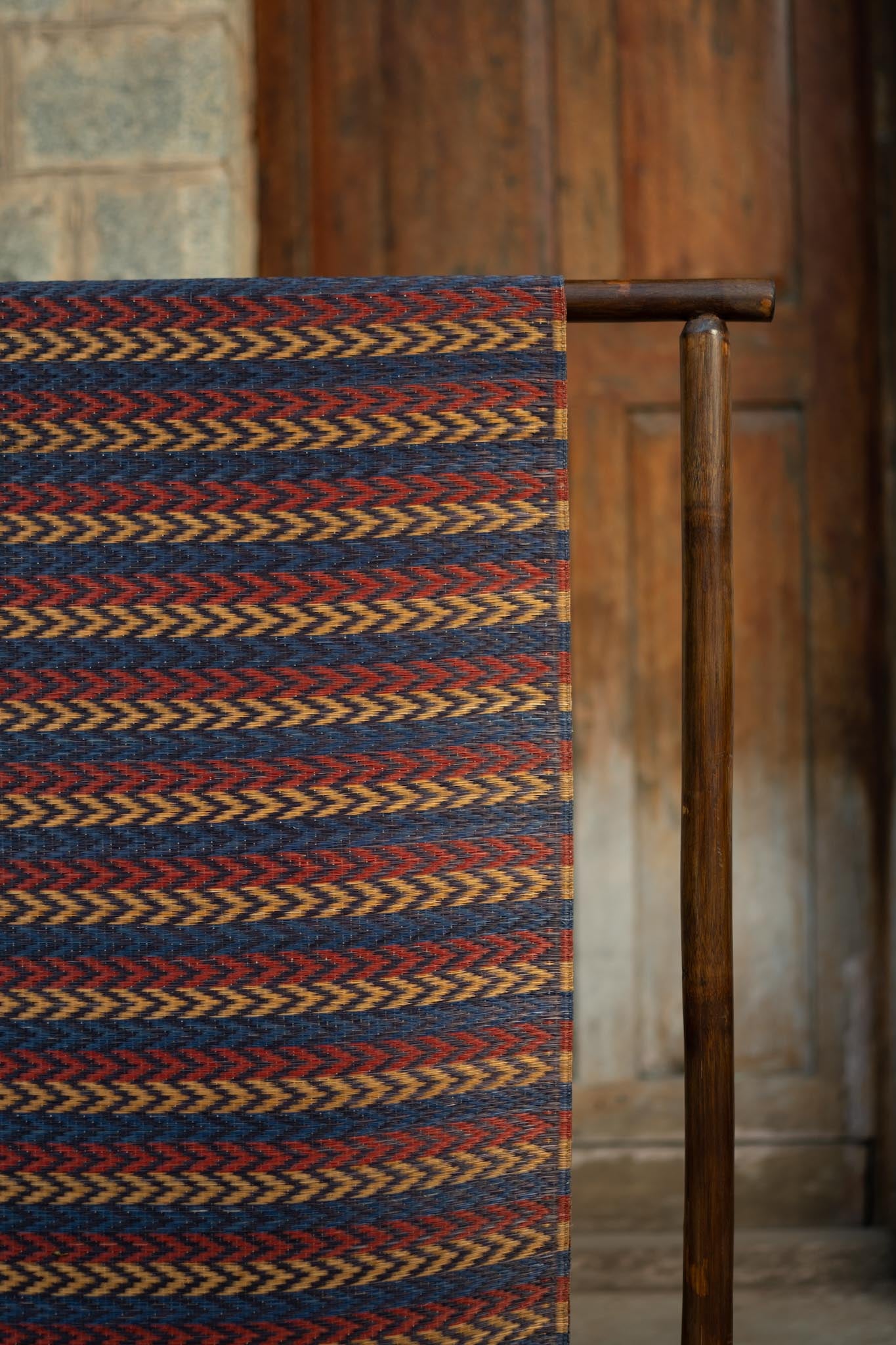 Damini Red Blue Natural Floor Mat