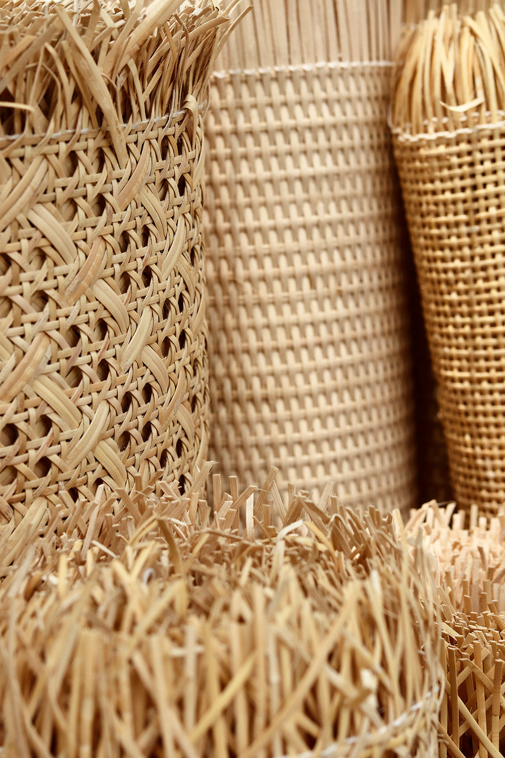 Diamond Weave Rattan Mats