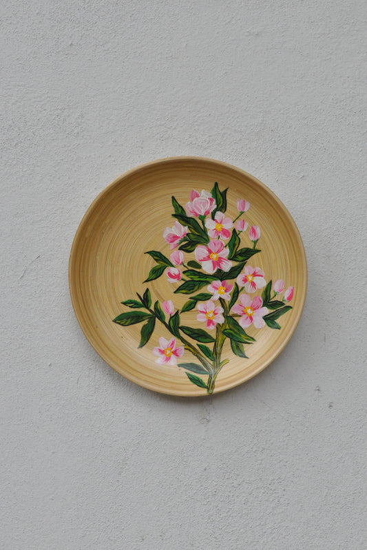 Hand-Painted Spun Bamboo Wall Plates L
