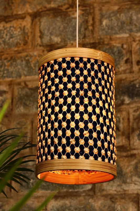 Mahe Bamboo Pineapple Lampshade - Blue