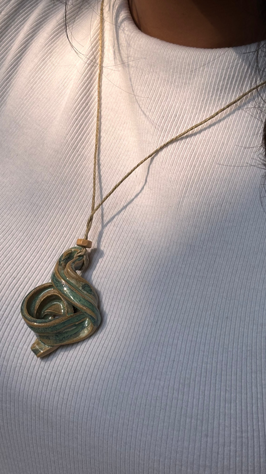Medha Ceramic Pendant Necklace Small