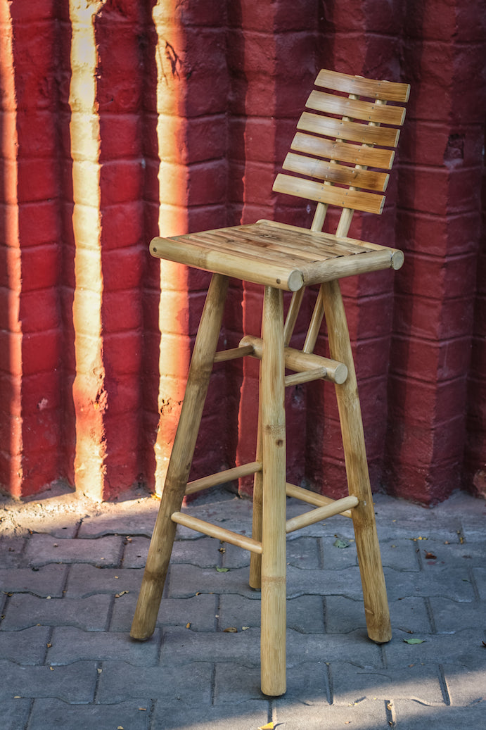 Subal Slatted Bar Chair