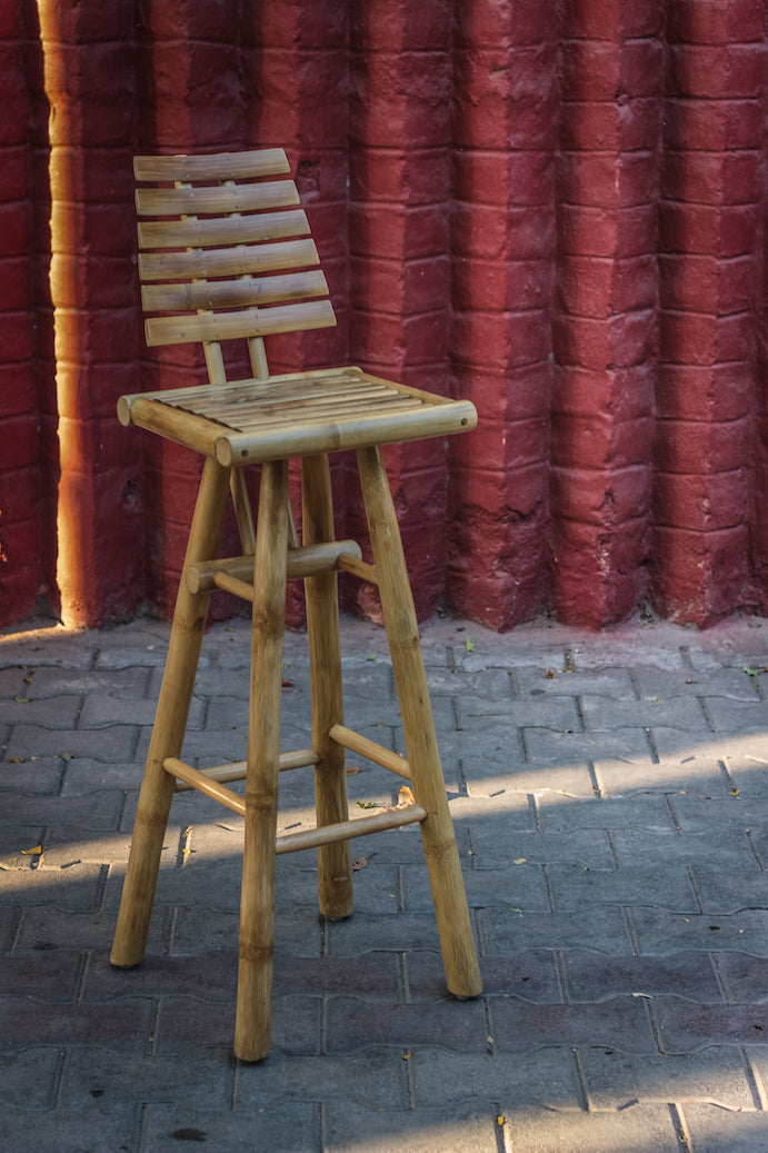 Subal Slatted Bar Chair