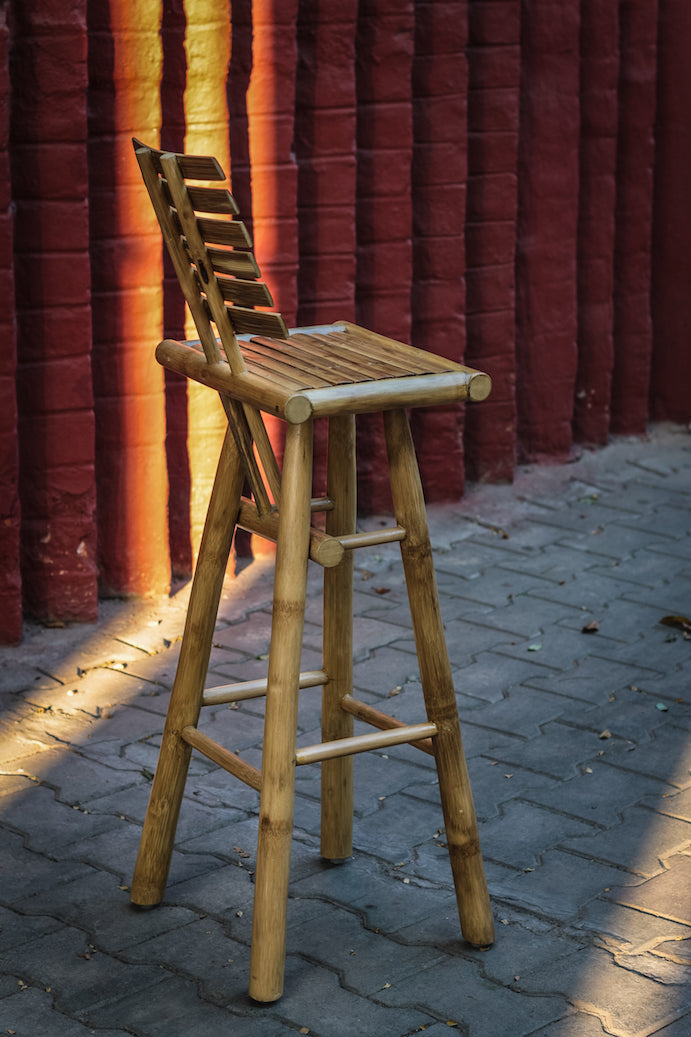 Subal Slatted Bar Chair