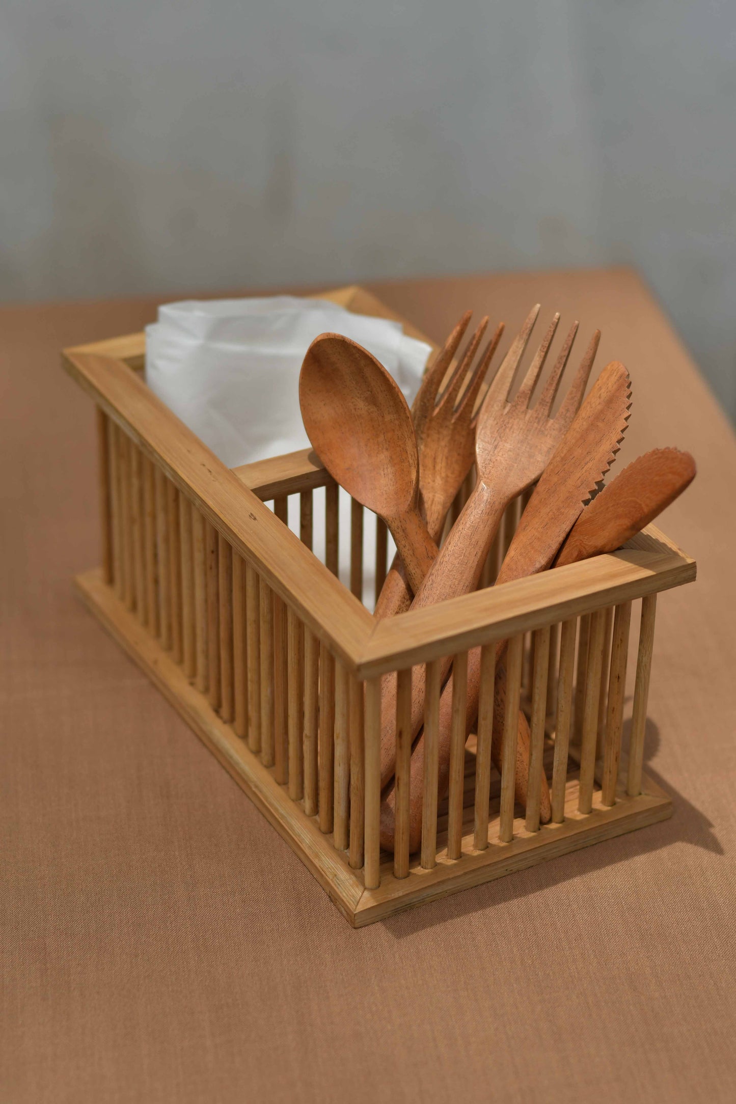 Anoop Bamboo Cutlery Holder