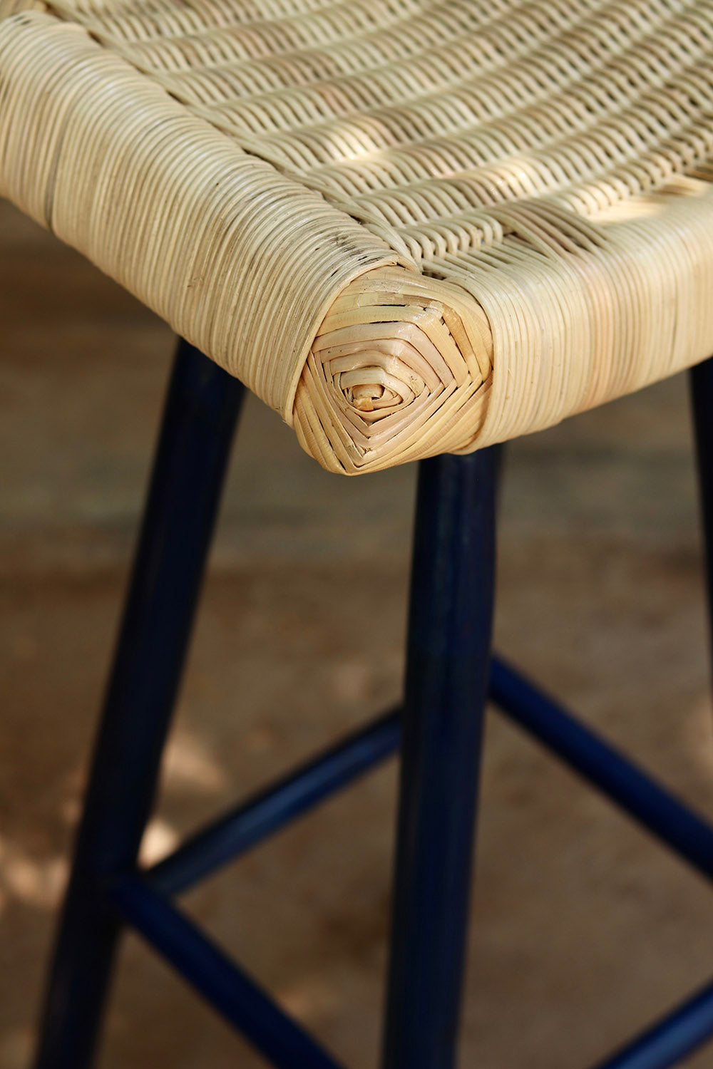 Meehkoe Bamboo Bar Stool (Blue)