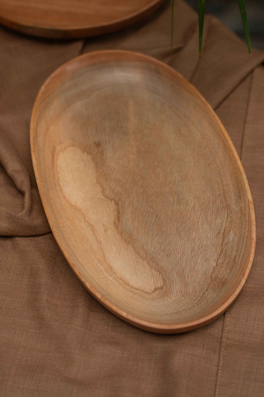 Neem Wood Oval Serving Tray