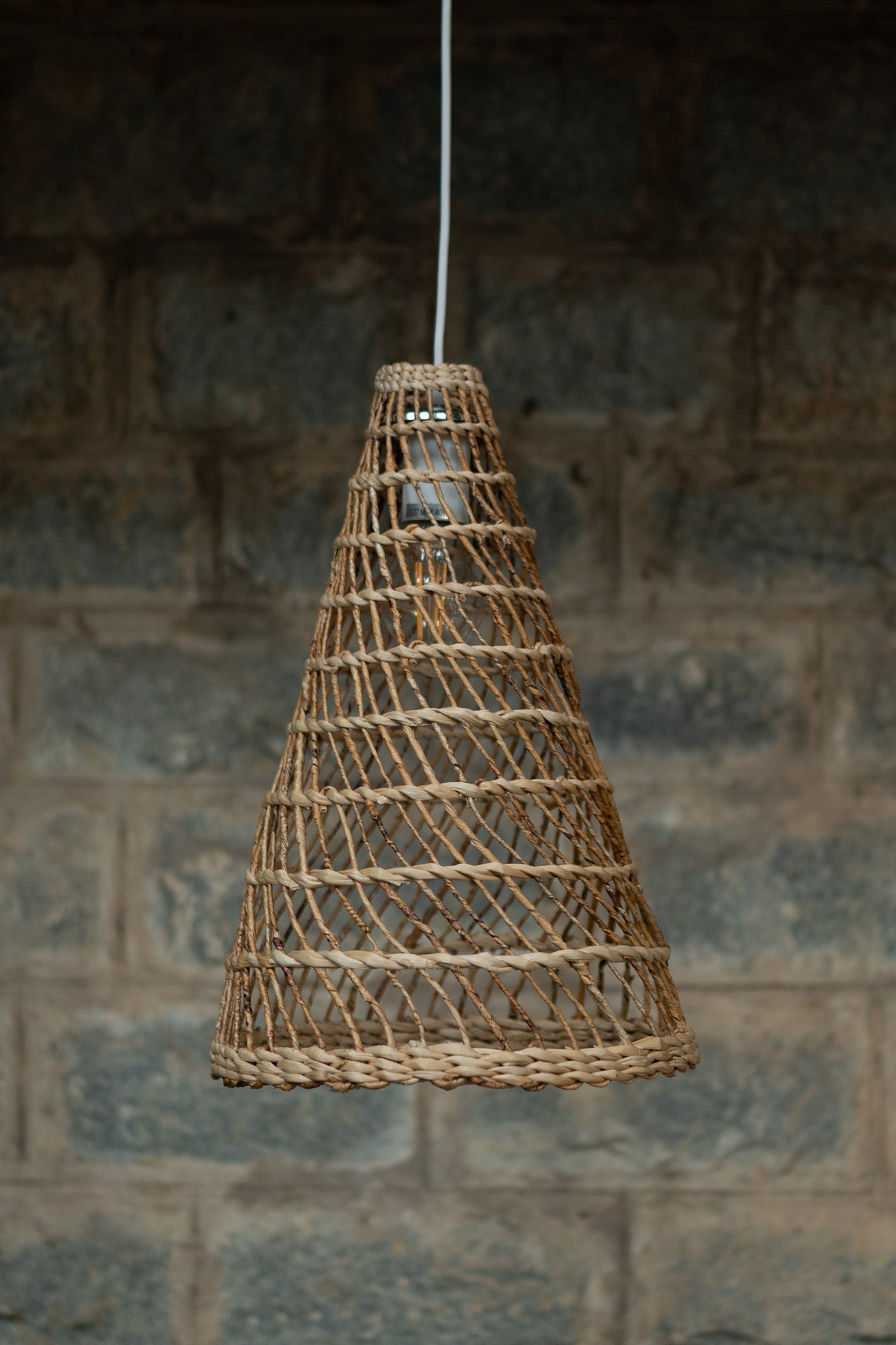 Banana Fibre Conical Lampshade