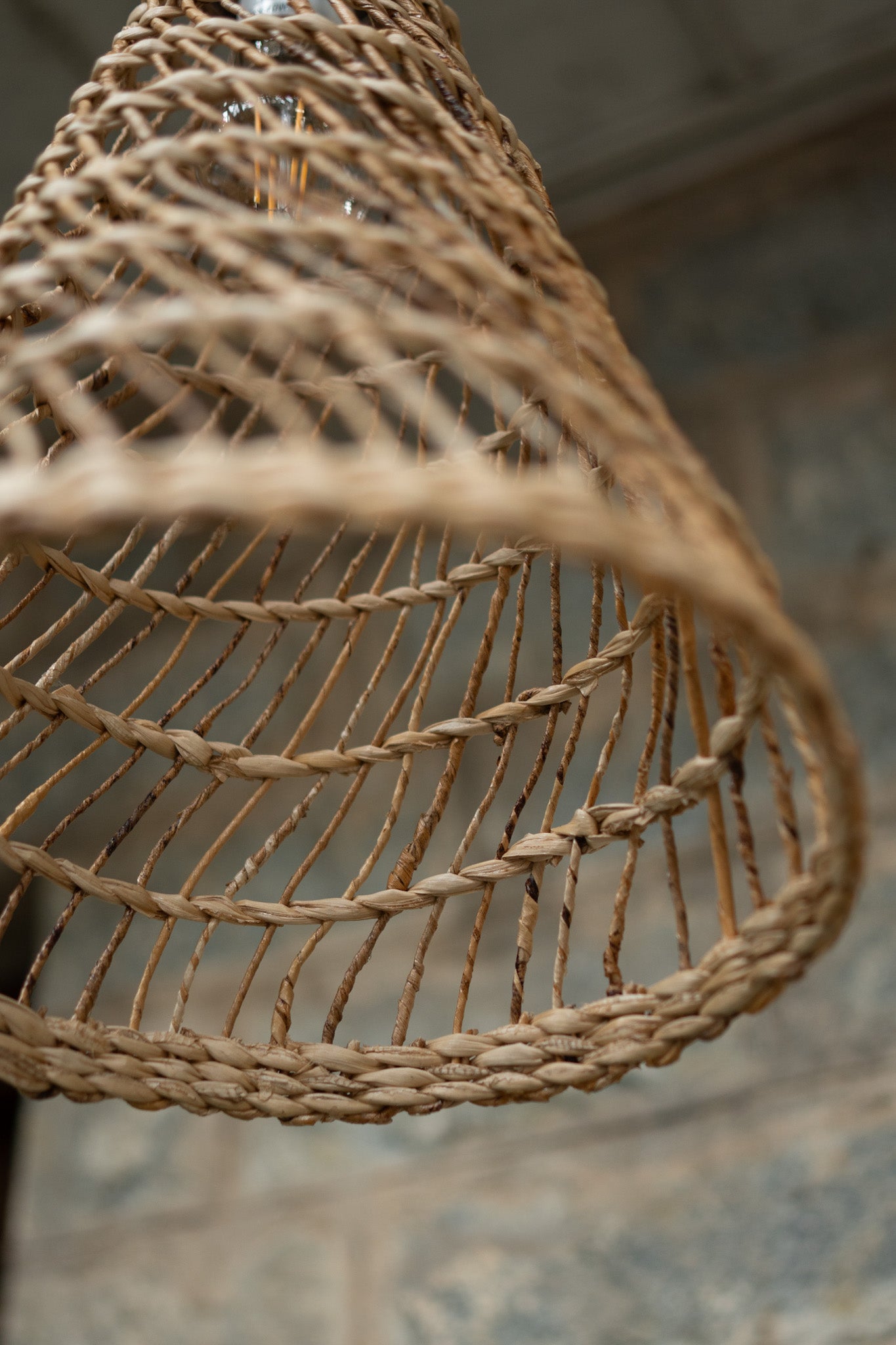 Banana Fibre Conical Lampshade