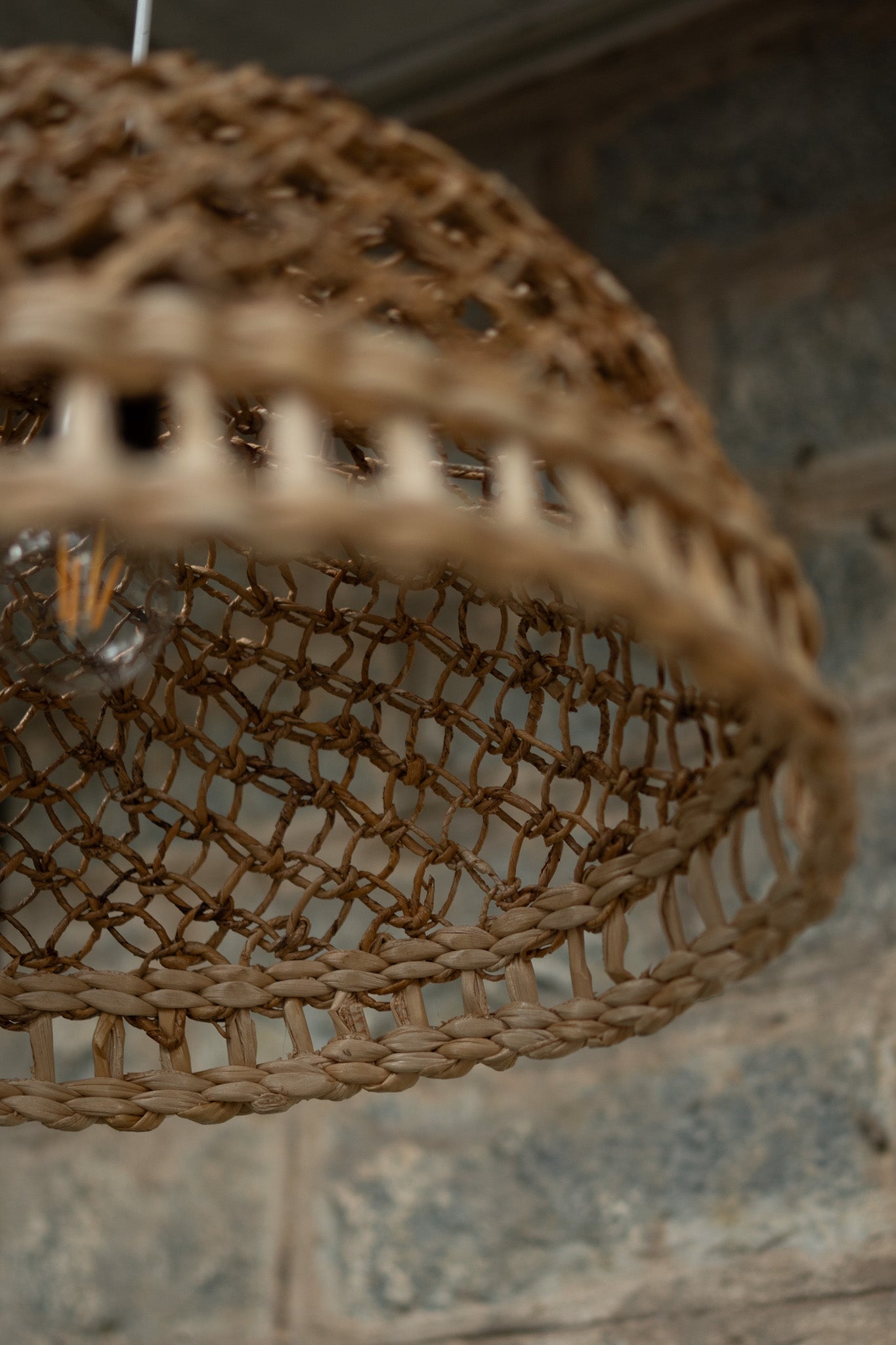 Banana Fibre Semi Intricate Lampshade