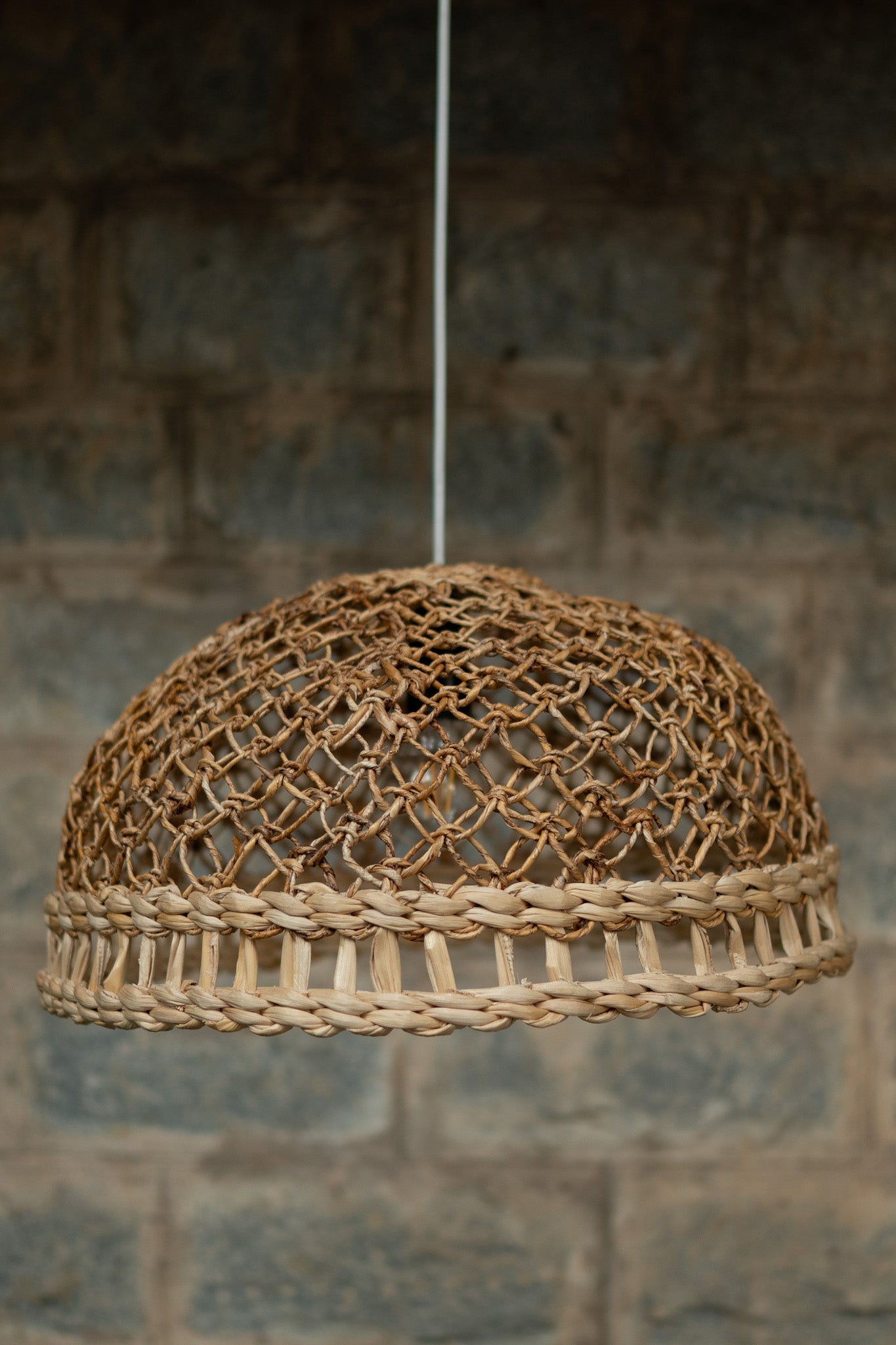 Banana Fibre Semi Intricate Lampshade