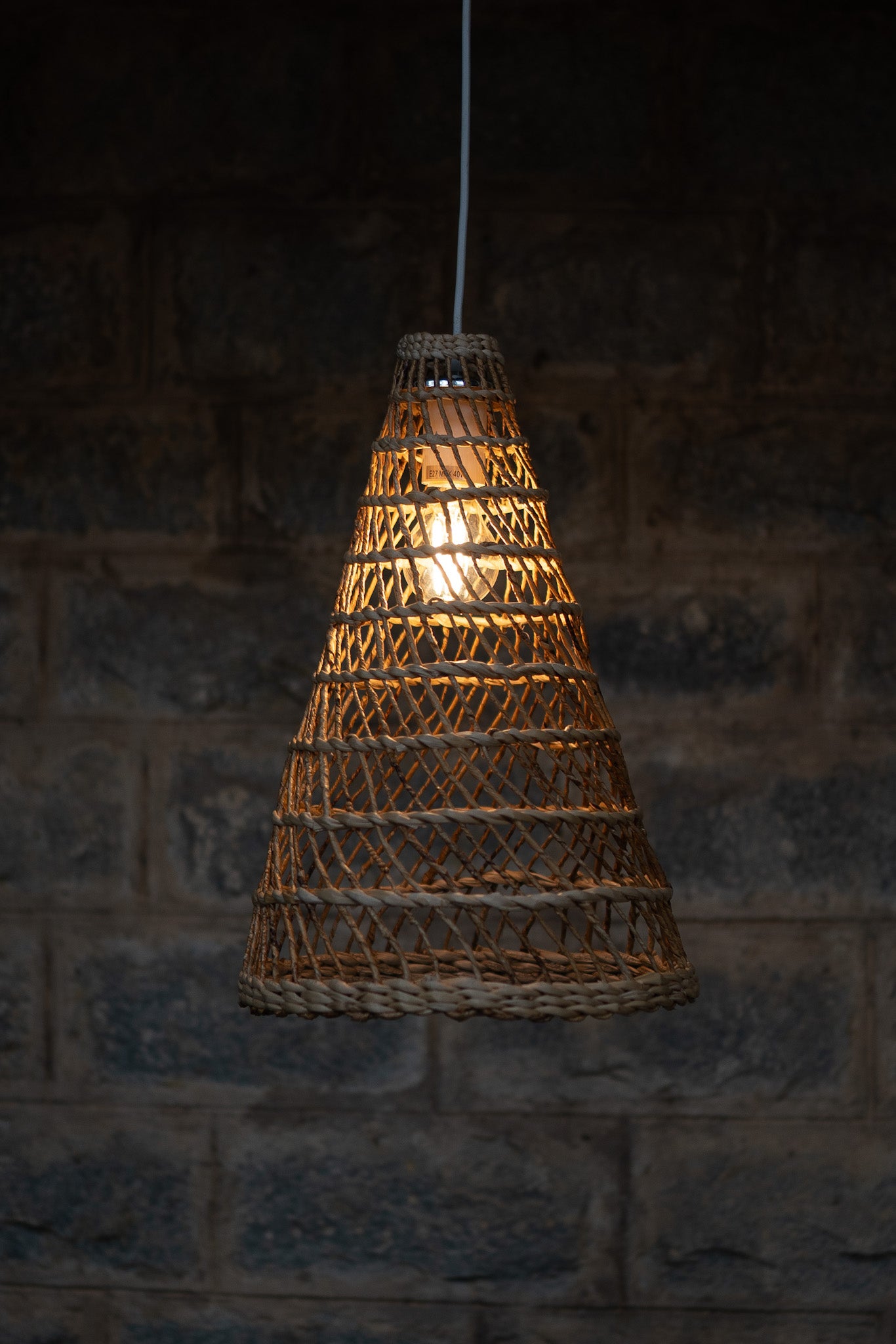 Banana Fibre Conical Lampshade