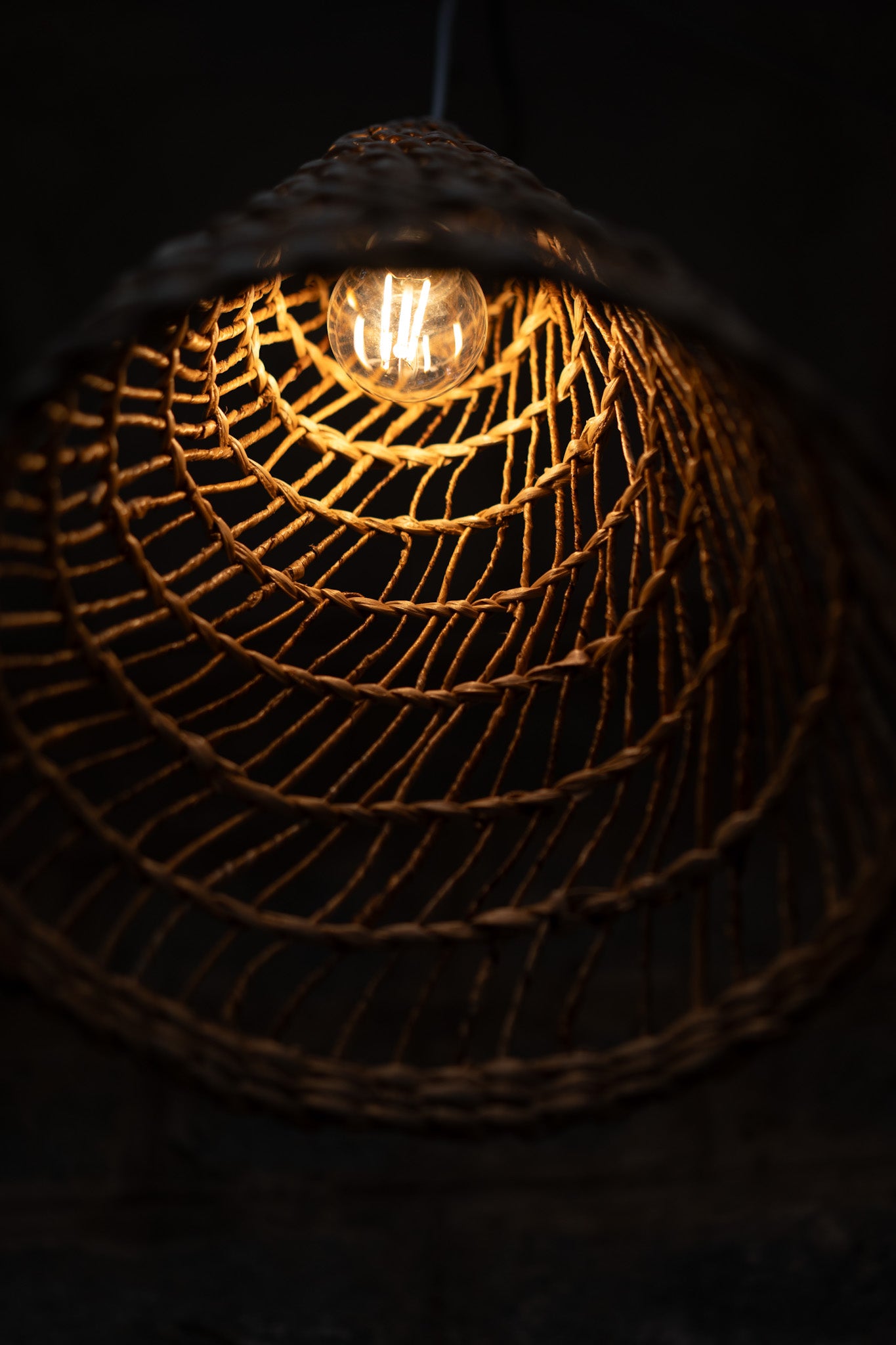 Banana Fibre Conical Lampshade