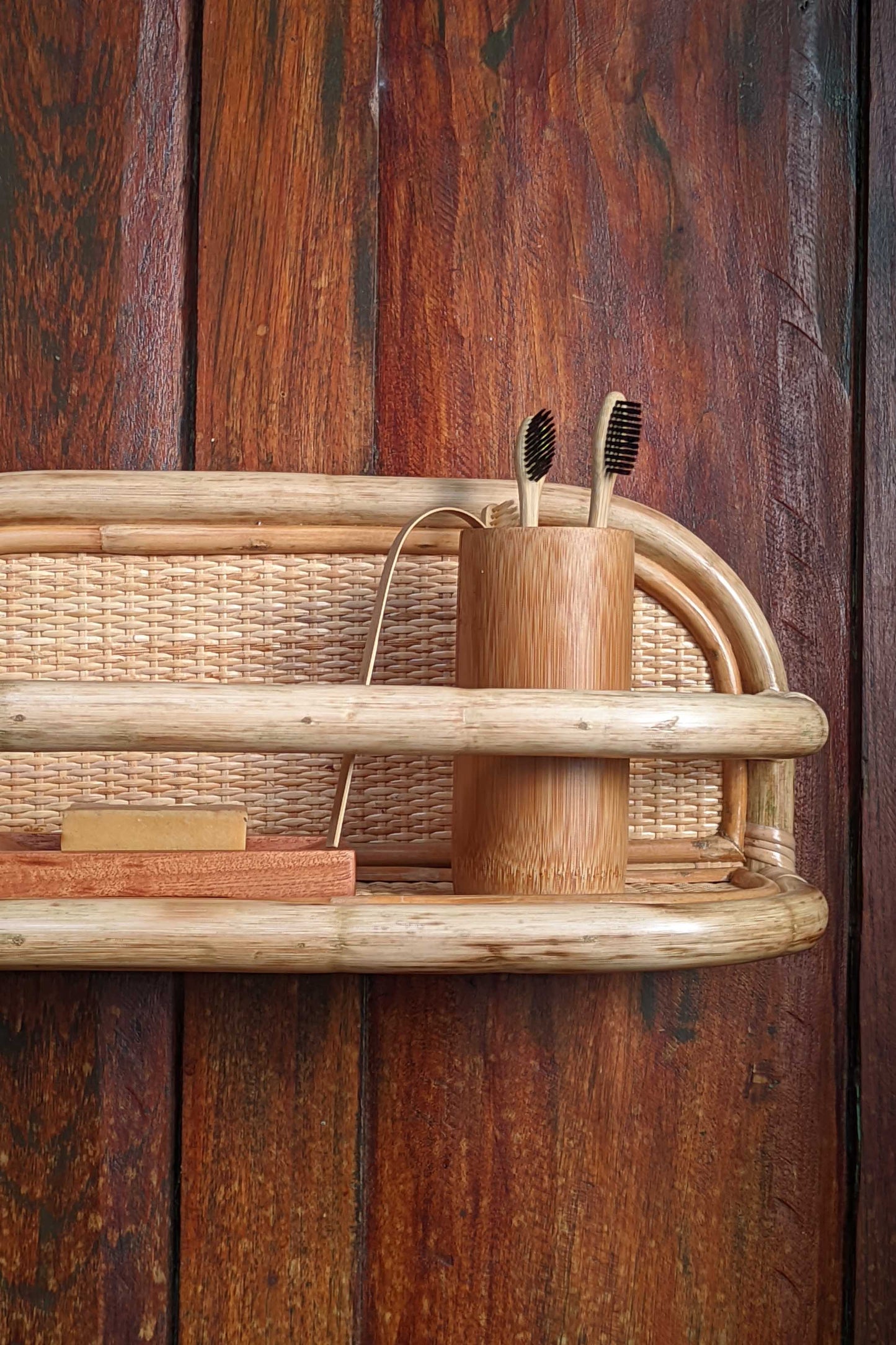 Tebu Rattan Wall Shelf