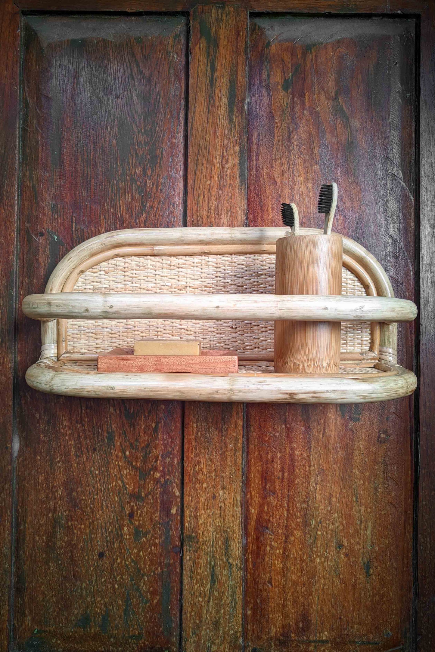 Tebu Rattan Wall Shelf