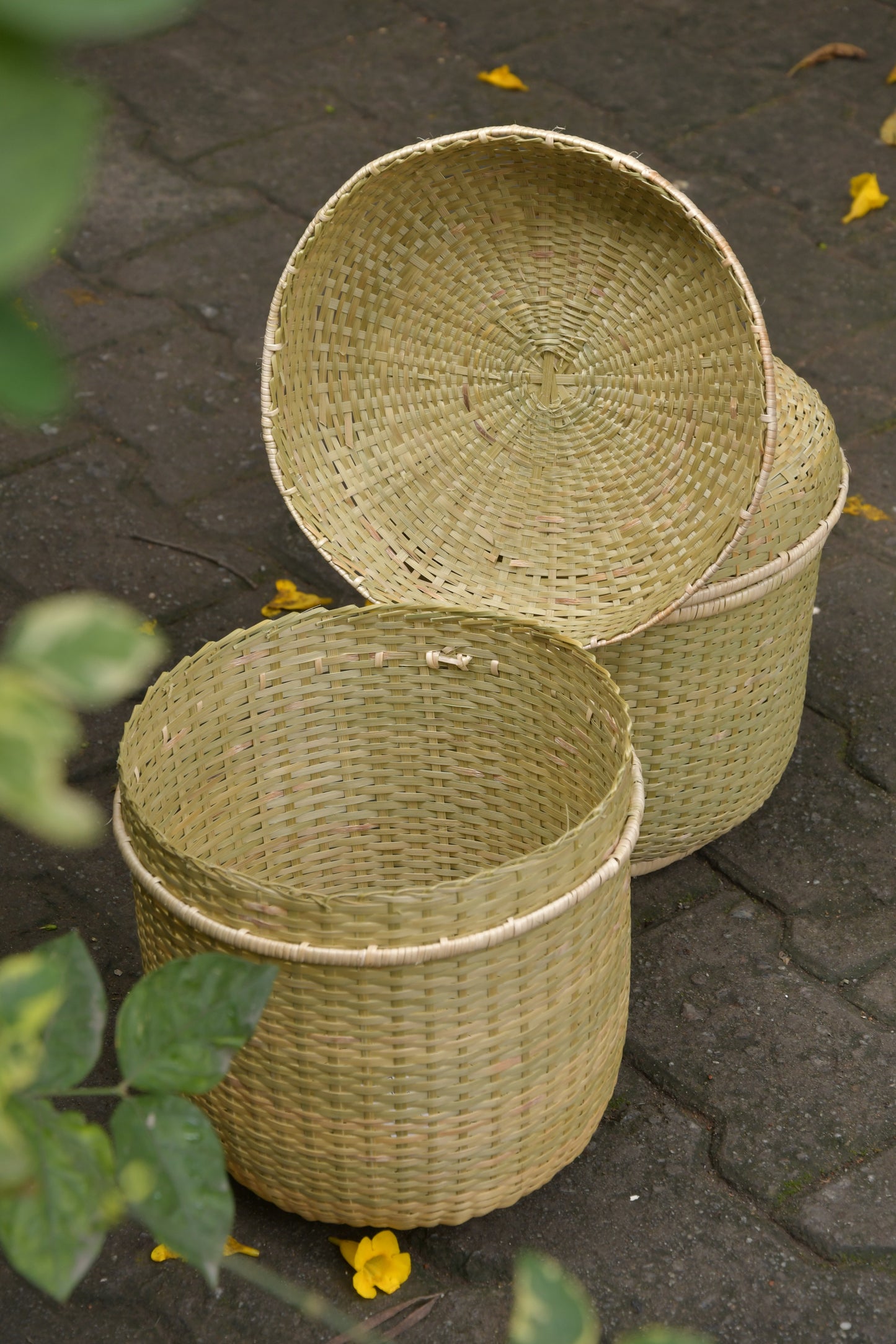 Nongpoh storage basket with lid