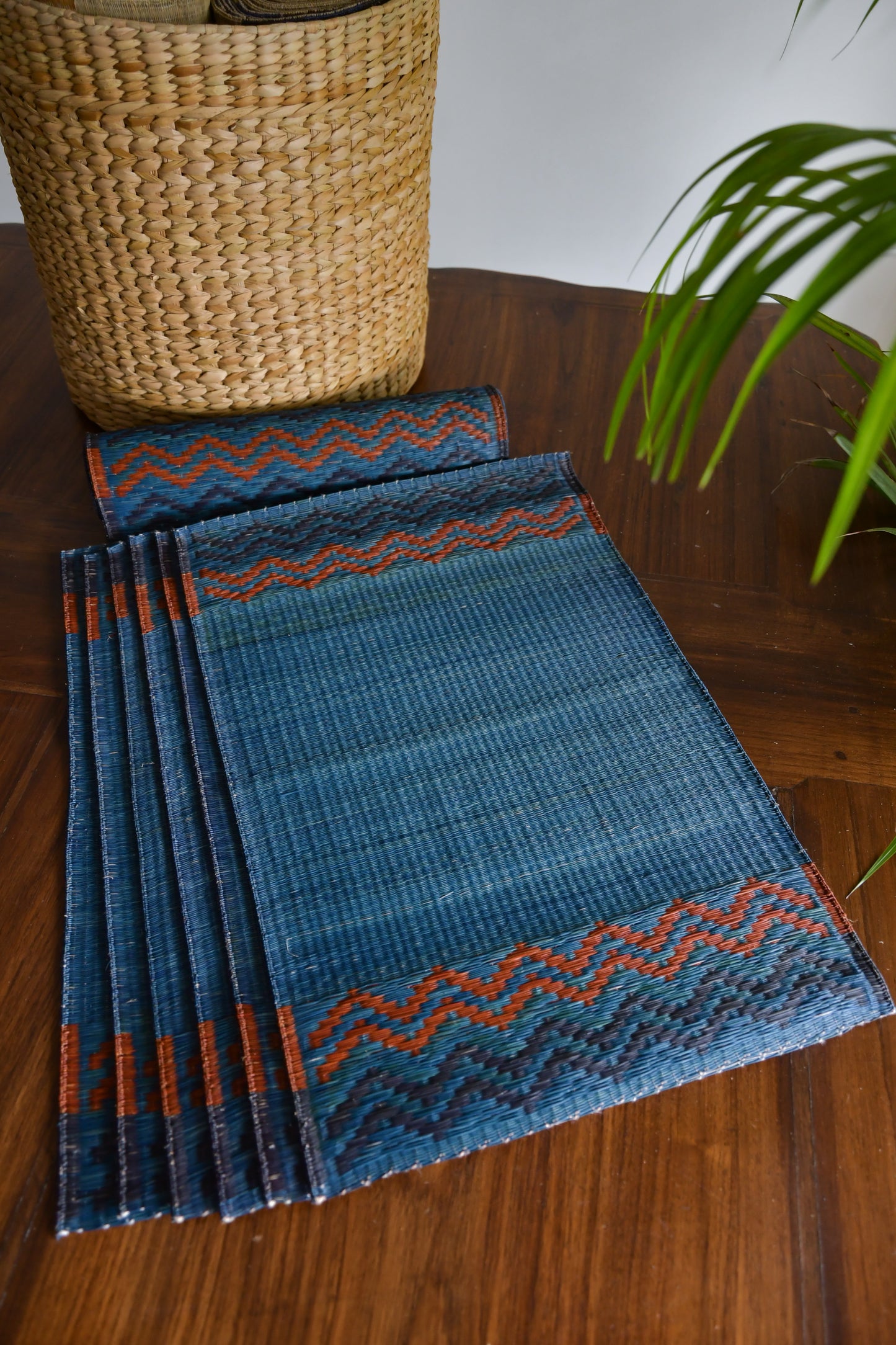Damini Table Mats and Table Runner Oceanic Twilight Sunrise