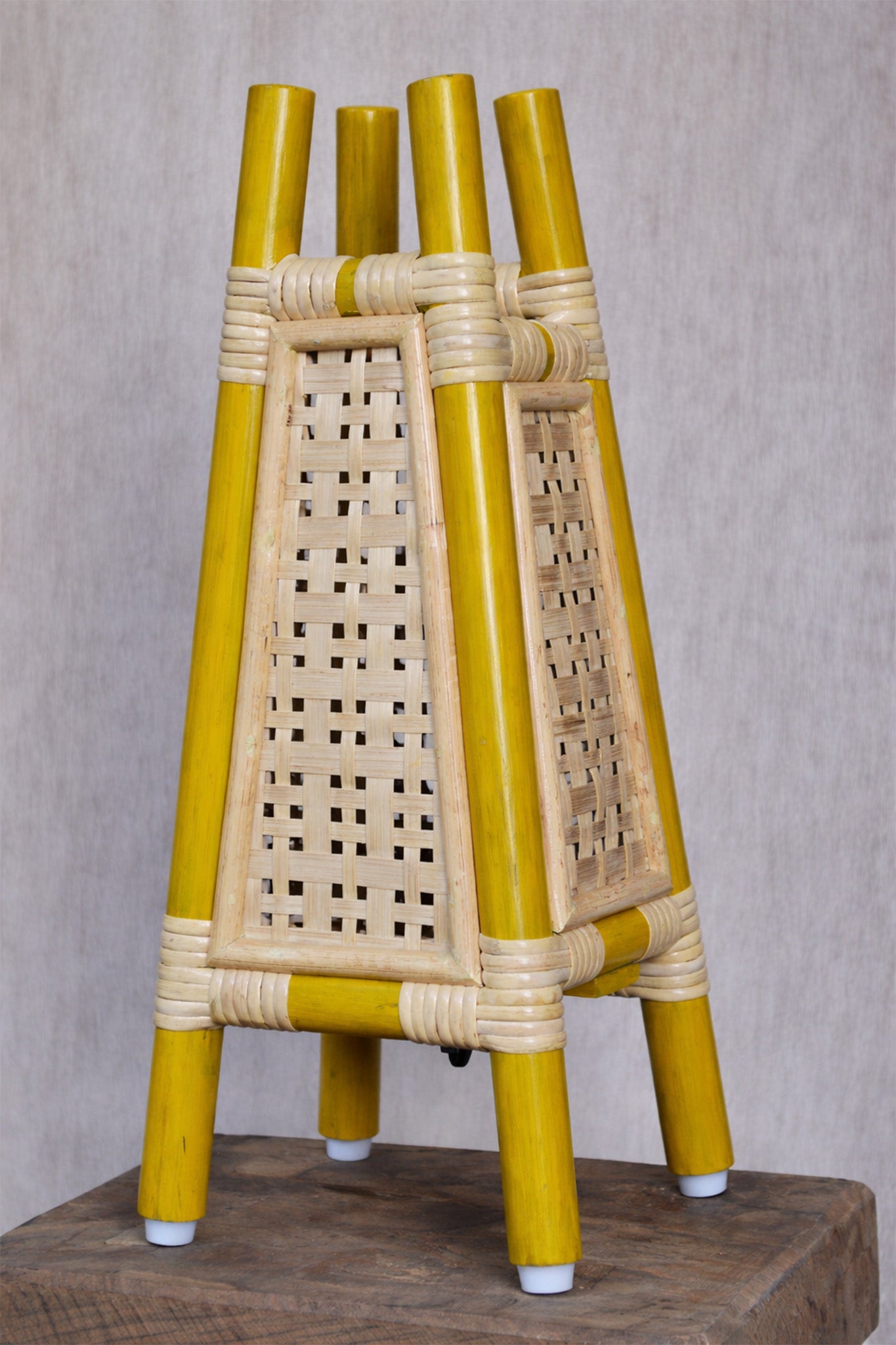 Golden Woods Bamboo Table Lamp - Mini Yellow