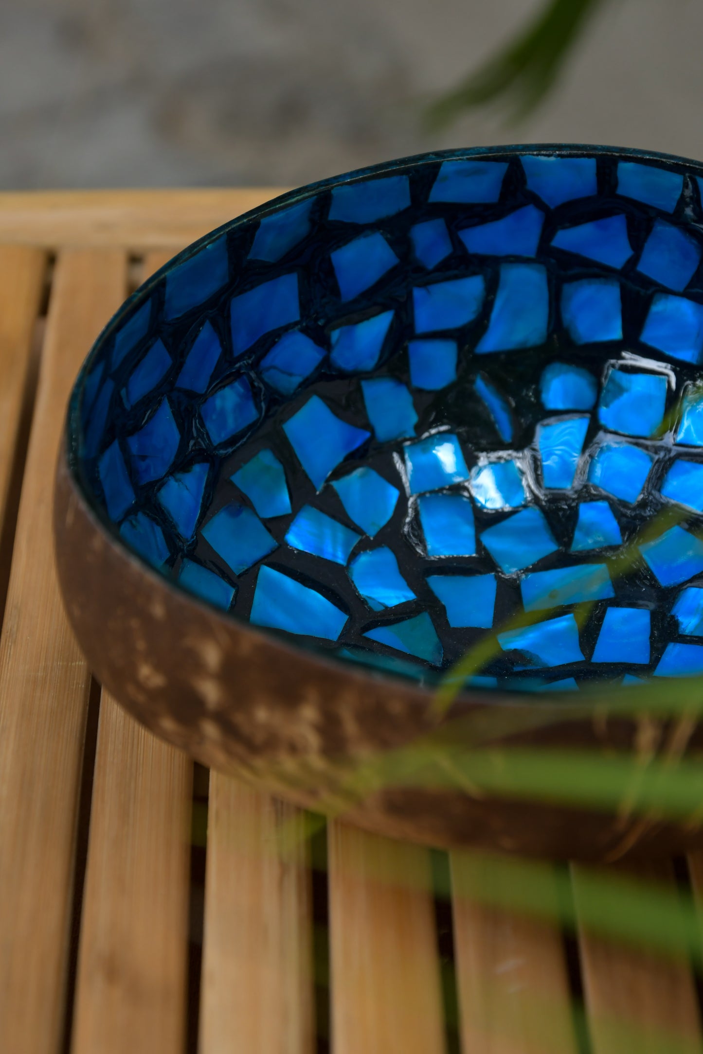 Coconut Bowl - Mother of Pearl - Blue