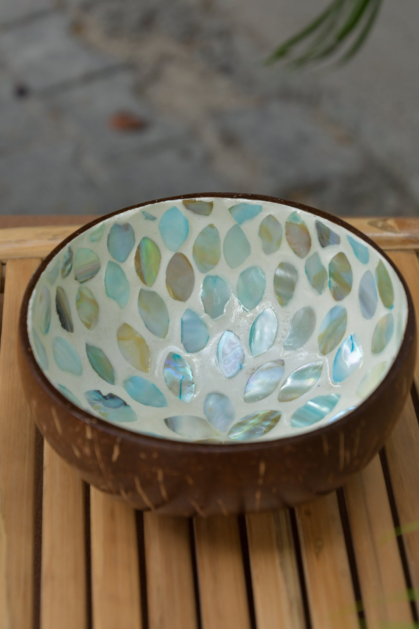 Coconut Bowl - Mother of Pearl - Light Blue