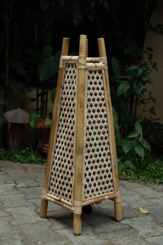 Golden woods Bamboo Floor lamp ( Walnut - Pineapple Brown Bud mat)
