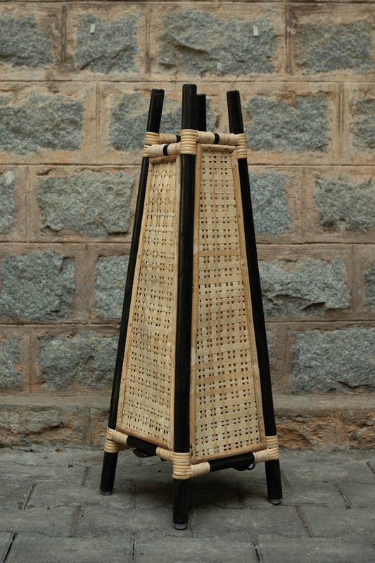 Golden woods Bamboo Floor Lamp (Black-Natural)