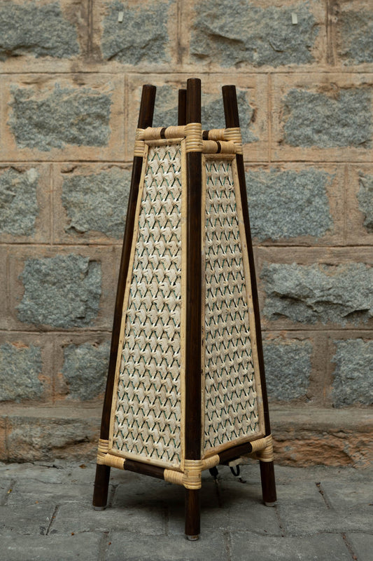 Golden woods Bamboo Floor Lamp (Walnut-Pineapple)