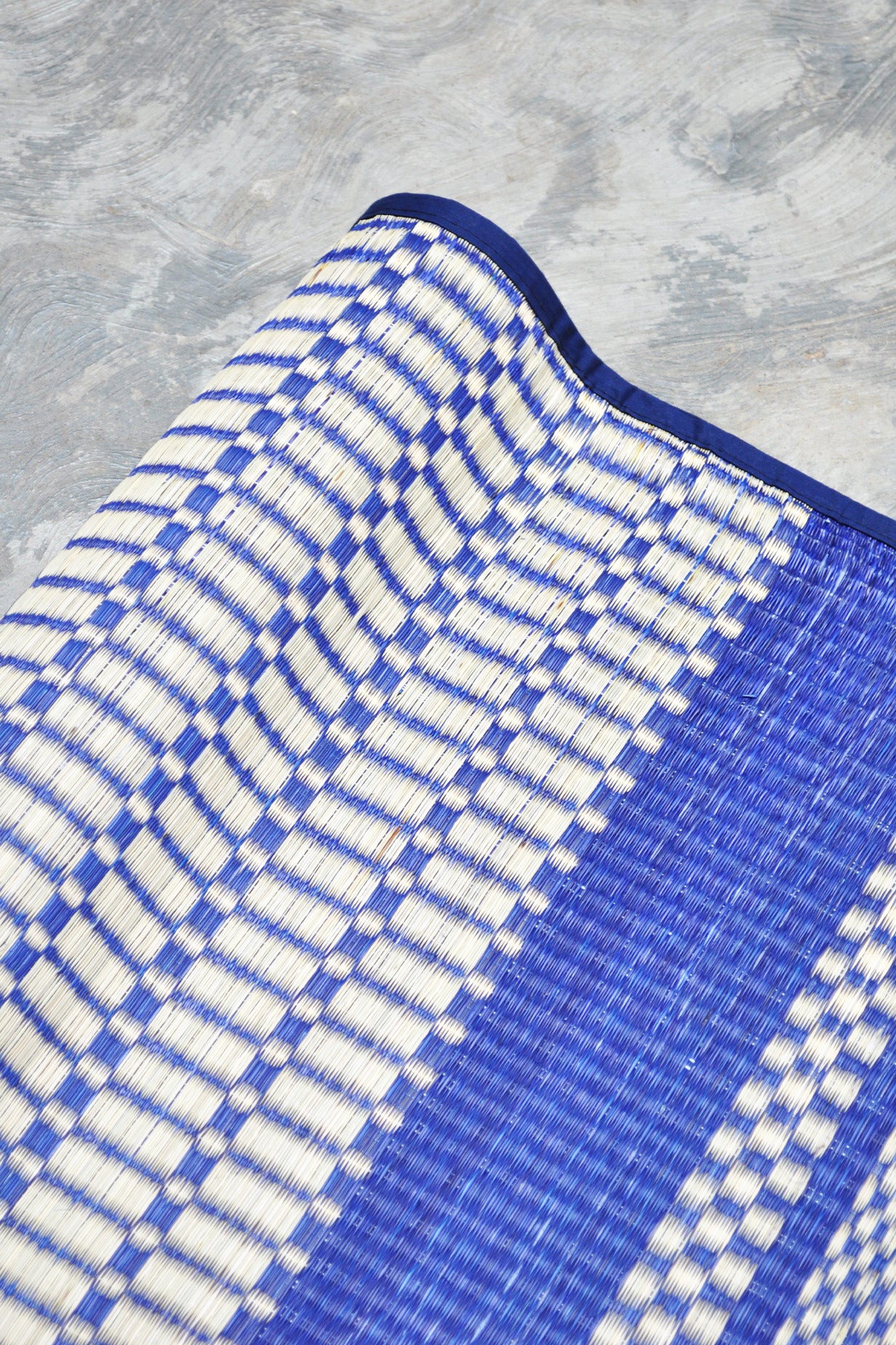 Damini Floor Mat Blue Check