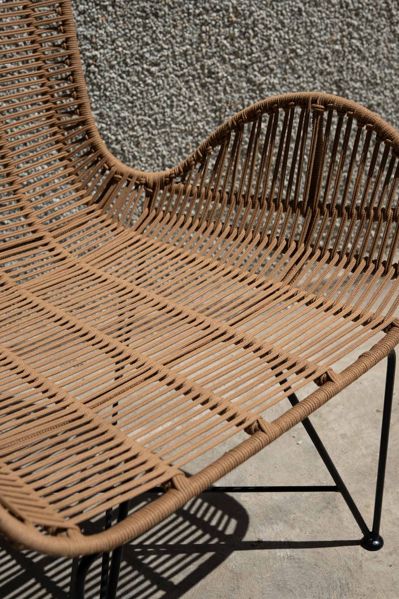 Zara High Back Chair With Rope Weaving