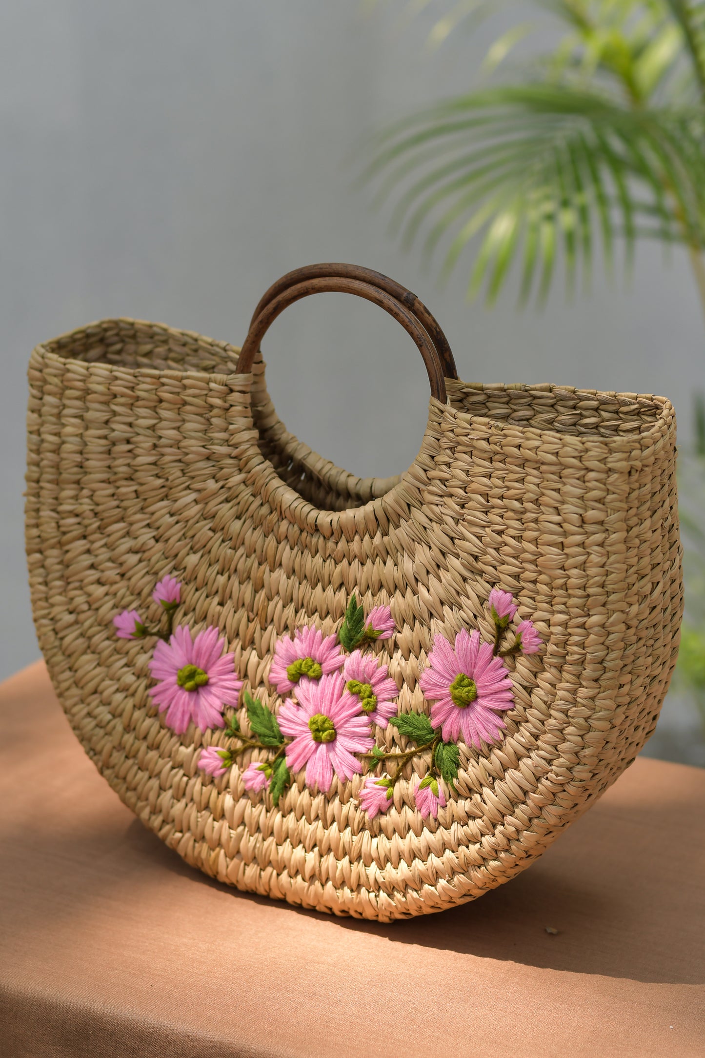 Kouna U Shaped Handbags with Embroidery